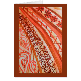 Abstrakter Watercolor orange und braun