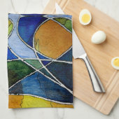 Abstrakter Watercolor-Stift u. Tinte Geschirrtuch (Viertel Falte)