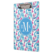 Abstrakter Watercolor-tropisches Blatt-Muster Klemmbrett (Links)