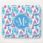 Abstrakter Watercolor-tropisches Blatt-Muster Mousepad (Vorne)
