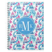 Abstrakter Watercolor-tropisches Blatt-Muster Notizblock (Vorderseite)