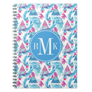 Abstrakter Watercolor-tropisches Blatt-Muster Notizblock