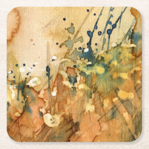 Abstrakter Watercolor und alter Hintergrund Rechteckiger Pappuntersetzer
