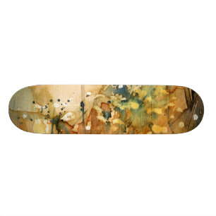 Abstrakter Watercolor und alter Hintergrund Skateboard