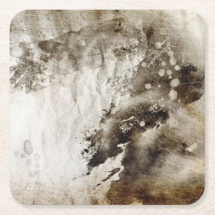 Abstrakter Watercolorhintergrund auf Grungepapier Rechteckiger Pappuntersetzer