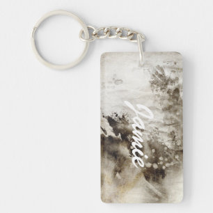Abstrakter Watercolorhintergrund auf Grungepapier Schlüsselanhänger