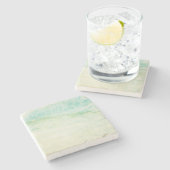 Abstrakter Watercolorhintergrund Steinuntersetzer (Seitenansicht)