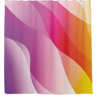 Abstrakter Wavy Hintergrund. Darstellung mit Farbe Duschvorhang
