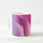 Abstrakter Wavy Hintergrund. Darstellung mit Farbe Kaffeetasse (Vorderseite Links)