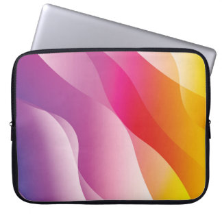 Abstrakter Wavy Hintergrund. Darstellung mit Farbe Laptopschutzhülle