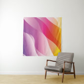 Abstrakter Wavy Hintergrund. Darstellung mit Farbe Wandteppich (Beispiel)