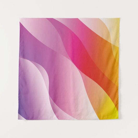 Abstrakter Wavy Hintergrund. Darstellung mit Farbe Wandteppich (Vorderseite)