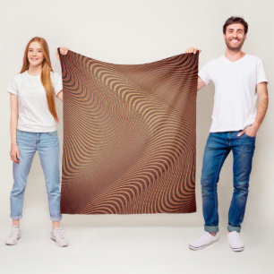 Abstrakter Wavy Stripe Fleece Blanket