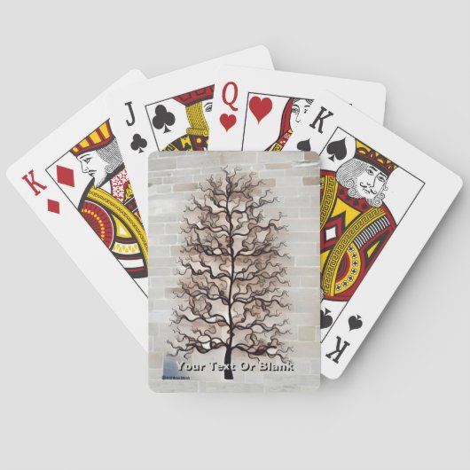 Abstrakter Wavy Tree Spielkarten (Rückseite)