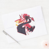 Abstrakter Weg Runder Aufkleber (Umschlag)