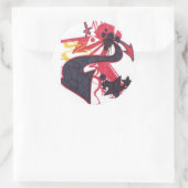 Abstrakter Weg Runder Aufkleber (Tasche)