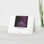 Abstrakter Weihnachtsbaum auf Lila Grußkarte Feiertagskarte (Rückseite)