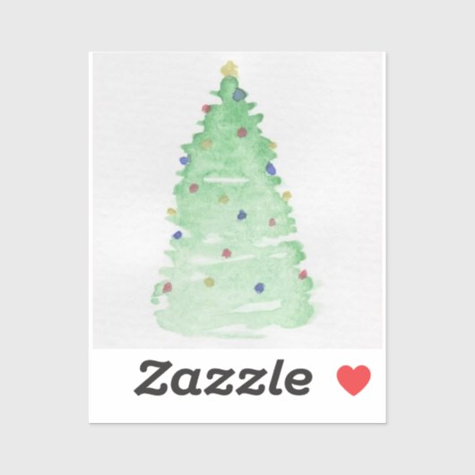 Abstrakter Weihnachtsbaum Aufkleber (Blatt)