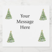 Abstrakter Weihnachtsbaum Bierflaschenetikett (Einzelnes Label)