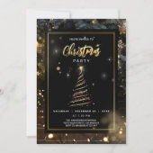 Abstrakter Weihnachtsbaum - Einladung (Vorderseite)