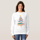 Abstrakter Weihnachtsbaum farbenfroh Moderner Urla Sweatshirt (Vorne ganz)