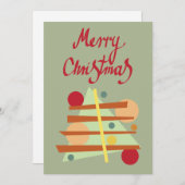 Abstrakter Weihnachtsbaum Feiertagskarte (Vorne/Hinten)