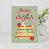 Abstrakter Weihnachtsbaum Feiertagskarte (Stehend Vorderseite)