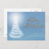 Abstrakter Weihnachtsbaum Feiertagspostkarte (Vorne/Hinten)