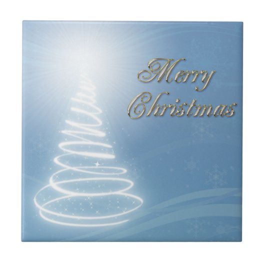 Abstrakter Weihnachtsbaum Fliese (Vorderseite)