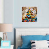 Abstrakter Weihnachtsbaum Foliendrucke (In Situ (Schlafzimmer))