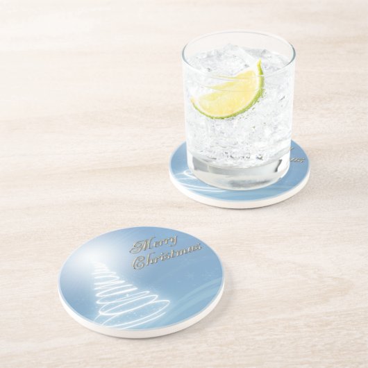 Abstrakter Weihnachtsbaum Getränkeuntersetzer (Seite)