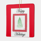 Abstrakter Weihnachtsbaum glückliche Ferien Keramikornament (Links)