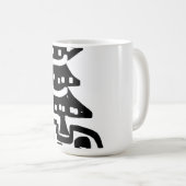 Abstrakter Weihnachtsbaum Kaffeetasse (VorderseiteRechts)