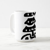 Abstrakter Weihnachtsbaum Kaffeetasse (Vorderseite Links)
