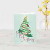 Abstrakter Weihnachtsbaum Karte (Gelbe Blume)