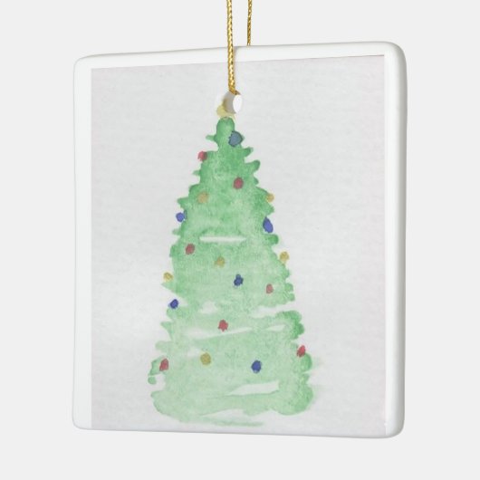 Abstrakter Weihnachtsbaum Keramikornament (Links)