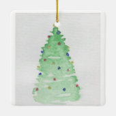 Abstrakter Weihnachtsbaum Keramikornament (Rückseite)