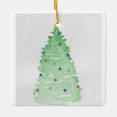 Abstrakter Weihnachtsbaum Keramikornament (Vorderseite)