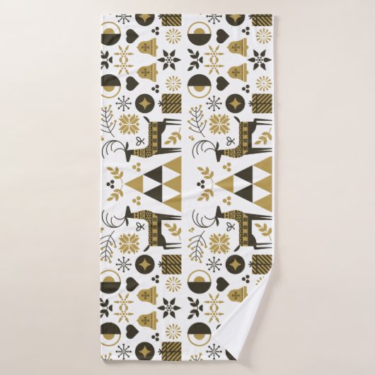 Abstrakter Weihnachtsbaum Moderne Geometrie Badehandtuch (Badehandtuch)