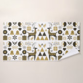 Abstrakter Weihnachtsbaum Moderne Geometrie Badehandtuch (Badehandtuch)
