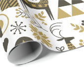 Abstrakter Weihnachtsbaum Moderne Geometrie Geschenkpapier (Rolleneckpunkt)