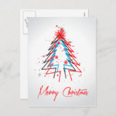 Abstrakter Weihnachtsbaum Postkarte (Vorne/Hinten)