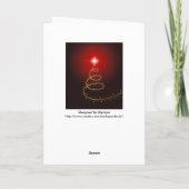 Abstrakter Weihnachtsbaum Rote Karten (Rückseite)