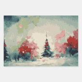 Abstrakter Weihnachtsbaum Set 1 Geschenkpapier Set (Vorderseite 3)