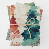 Abstrakter Weihnachtsbaum Set 3 Geschenkpapier Set (Beispiel)
