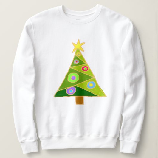 Abstrakter Weihnachtsbaum Sweatshirt (Design vorne)