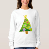 Abstrakter Weihnachtsbaum Sweatshirt (Vorderseite)