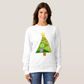 Abstrakter Weihnachtsbaum Sweatshirt (Vorne ganz)