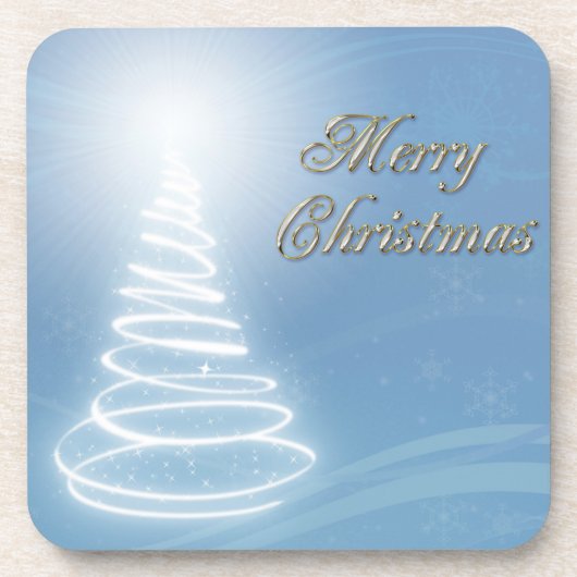 Abstrakter Weihnachtsbaum Untersetzer (Vorderseite)
