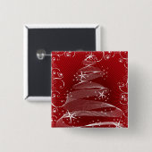 Abstrakter Weihnachtsbaum-Wirbel Feiertage-Button Button (Vorne & Hinten)